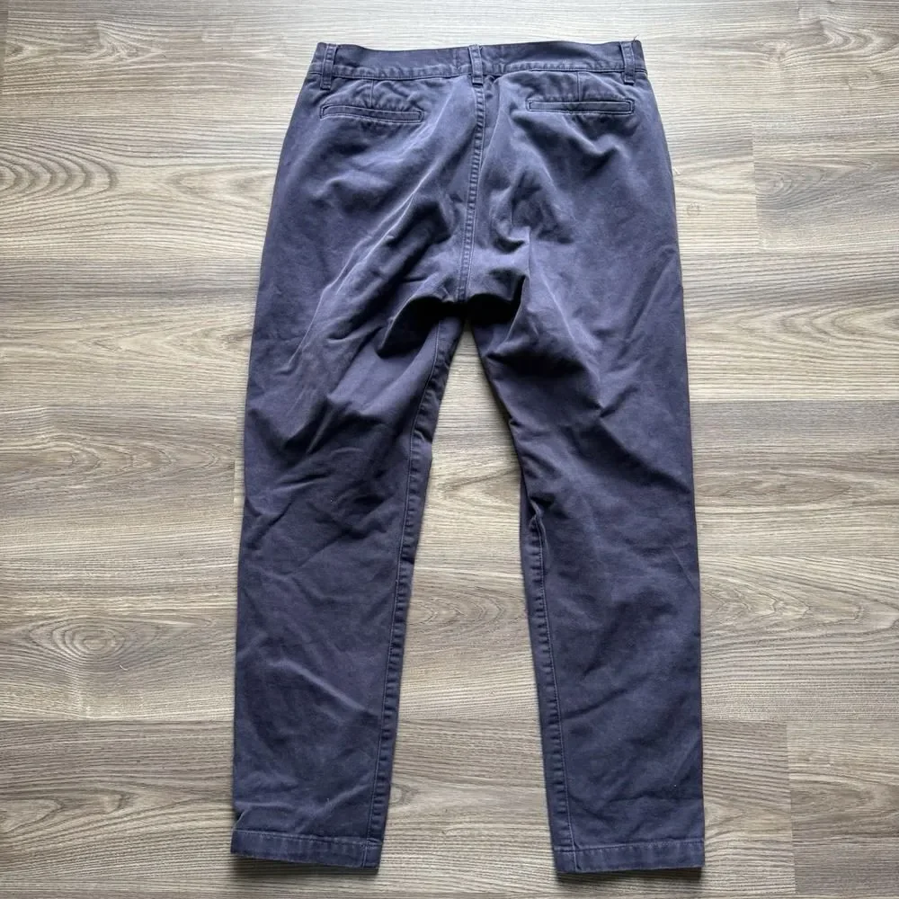 Taylor Stitch Men's Slim Chino Pants Organic Cotton Blue Handmade in Spain 32